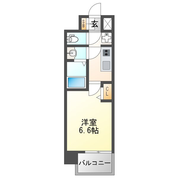 アドバンス大阪ヴェンティの間取り