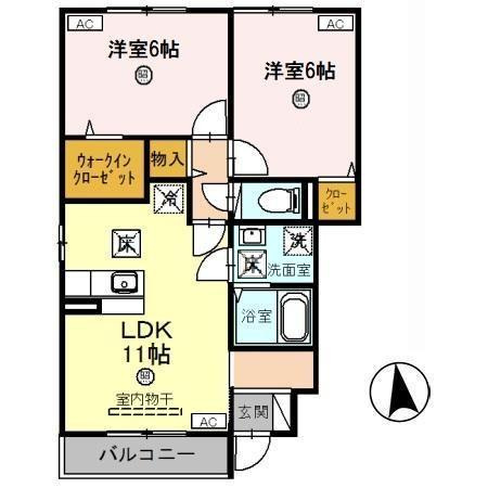【間取り】 | D-room秋月　Ａ棟