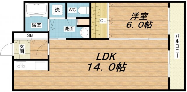 【間取り】 | アパートメントK'S福島