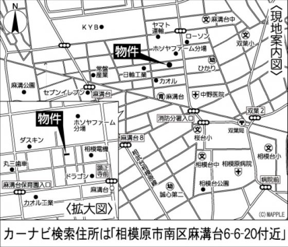 相模原市南区麻溝台の地図