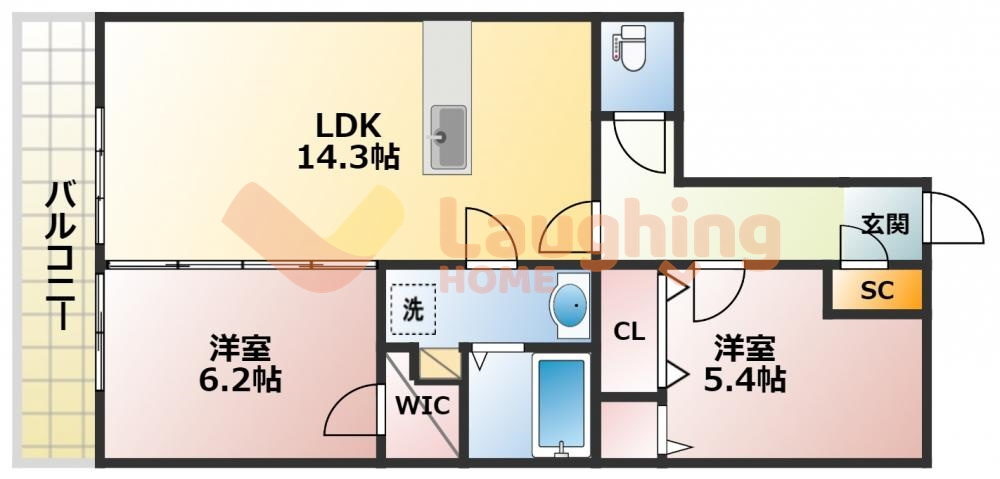 サクセス東櫛原の間取り