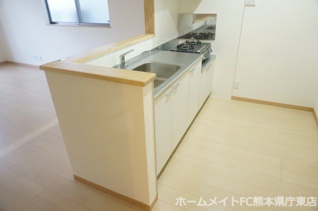 熊本市東区錦ケ丘のアパートのキッチン