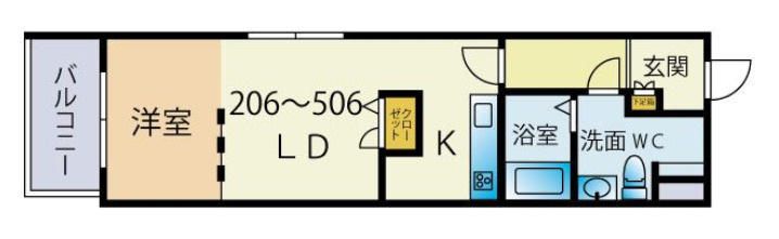 GRANPASEO大濠の間取り|GRANPASEO大濠（1LDK）間取り