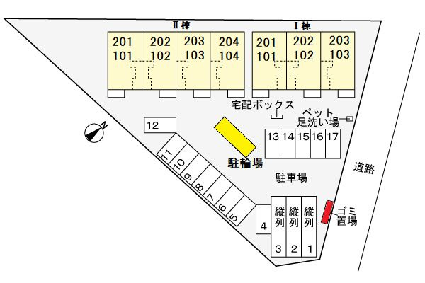 キッサ　Ⅱの区画図