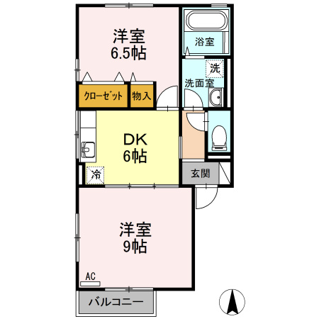 【間取り】 | リビングタウン高岡　C棟