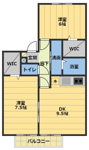 ノースステラ　Bの間取り