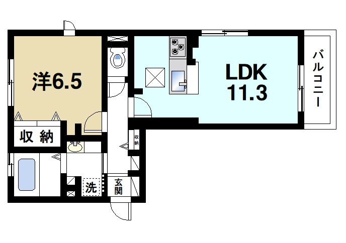 アバンサールピノの間取り|1LDKの間取り
