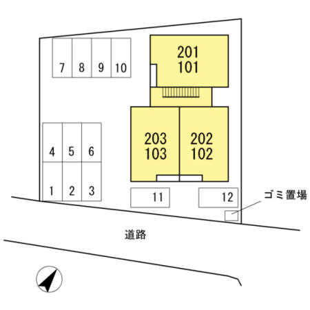 シャイニングビューの区画図