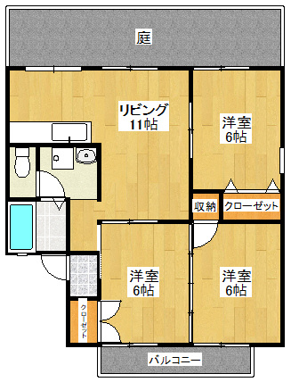 グリーンシャトーBの間取り