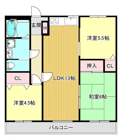 【間取り】 | 六甲篠原マンション
