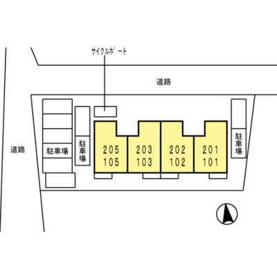 【区画図】 | バンブーⅡ | 【バンブーⅡ】駐車場配置図