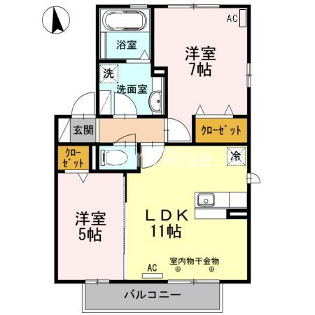 西五城ヒルズの間取り