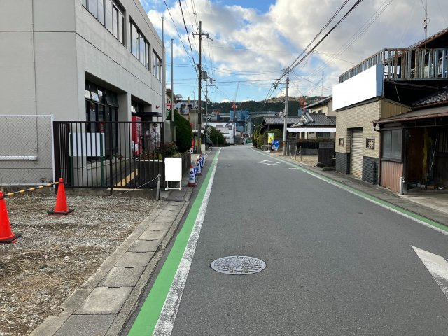 ◆自由設計対応◆敷地広々約８４坪の整形地◆間口広めの約９.６ｍ◆宇治田原町郷之口本町の前面道路含む現地写真|現地(令和５年１月撮影)