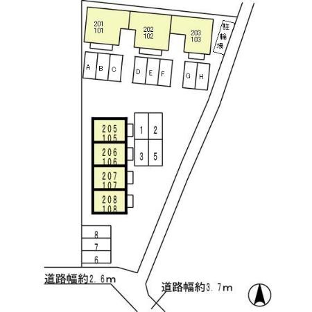 【区画図】 | ガーデン・シャトレｉ　単身棟