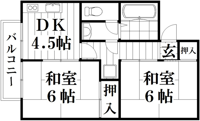 【間取り】 | サンコーポ西村
