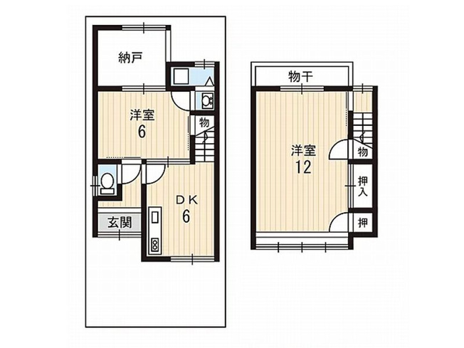 【間取り】 | 山科区大宅中小路町　中古テラスハウス（賃貸オーナーチェンジ）