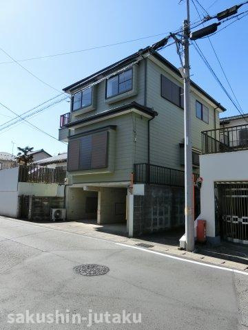 八千代台北１２丁目　中古戸建の外観|八千代台北12丁目　中古戸建　３ＬＤＫ　内装一部リフォーム済　土地約29坪・建物約39.8坪　平成7年建築　地下車庫2台（車種によります。）南東側6ｍ公道面