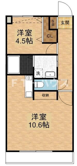Ｖ－ｒｏｏｍ２（ブイルームツー）　の間取り