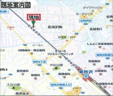 仲介手数料無料　アステール所沢の地図