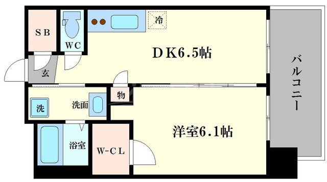 エステムコート中之島ゲートⅡの間取り