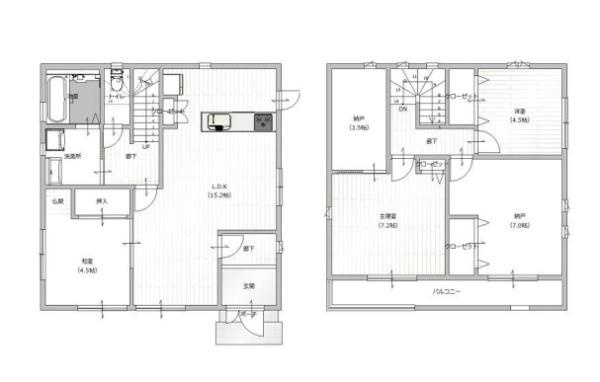和歌山市楠見中　中古戸建の間取り