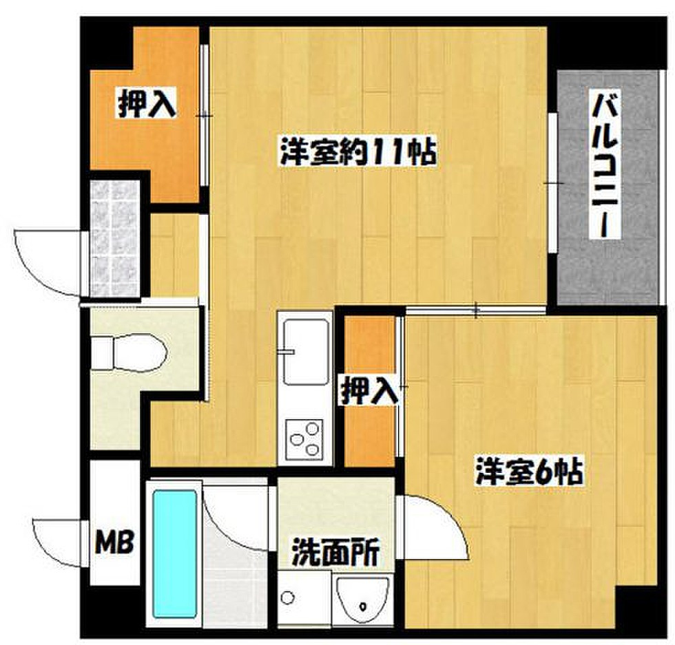 すかる梅満【キャッシュバック対象物件】の間取り|間取り図です