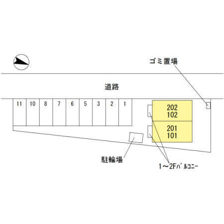 セジュール弥生の区画図