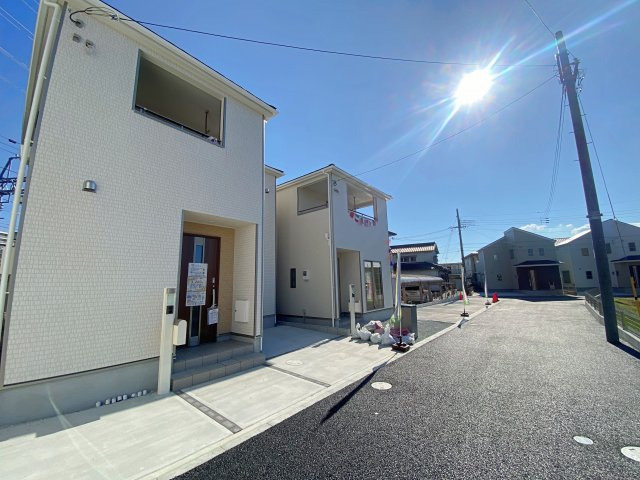 明石市松江　新築戸建　案内可能、陽当り、通風良好の外観
