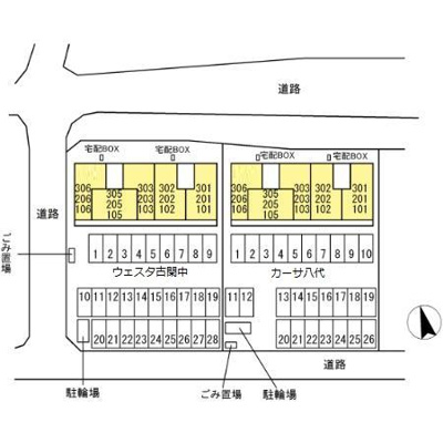 【区画図】 | ウェスタ古閑中 | 【ウェスタ古閑中】