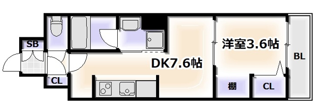 【間取り】 | アーバネックス難波WEST