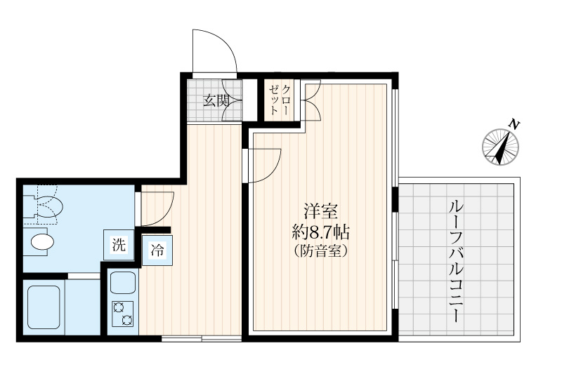「防音マンション」Liberte板橋本町の間取り|防音室となります