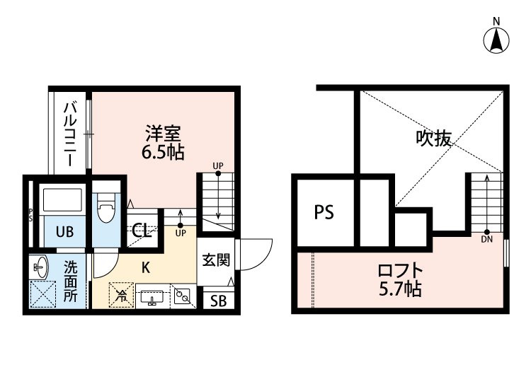 熊本市中央区八王寺町のアパートの間取り