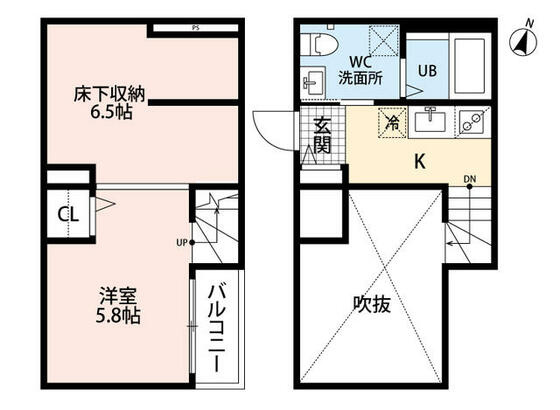 熊本市中央区琴平１丁目のアパートの間取り