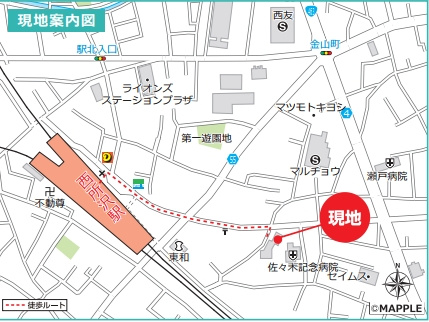 仲介手数料無料　ウインベルコーラス西所沢の地図