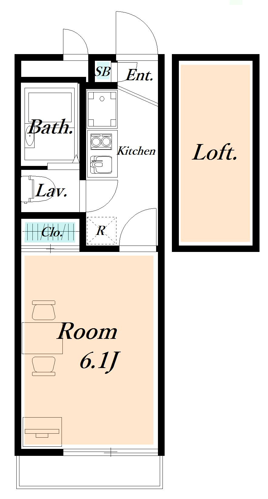 レオパレスＣａｓａ　Ｂｅａｔｏ の間取り