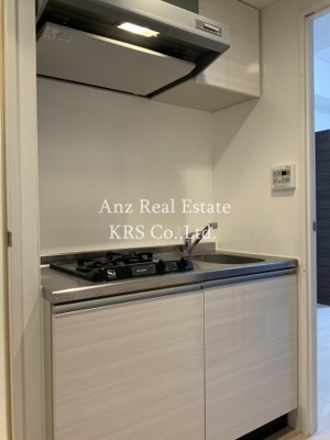 【キッチン】 | ラグゼ江戸堀 | 2口ガスコンロ！上部の棚があって整理を助けてくれます！