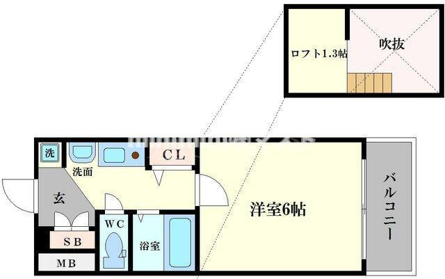 エステムコート難波WEST-SIDE大阪ドーム前の間取り