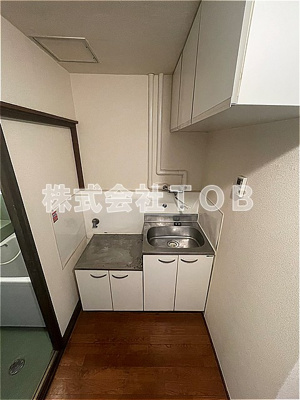 【キッチン】 | オリオンパレス | 2口コンロ設置可※クリーニング中の写真※