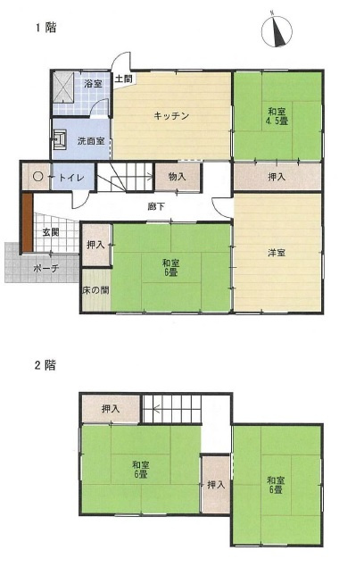海南市七山・中古戸建・54449の間取り