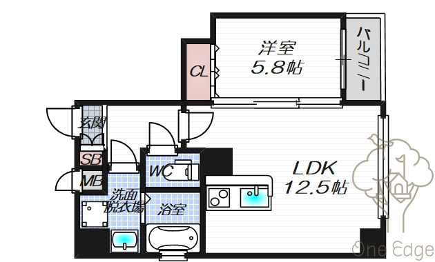 エクセレント南森町の間取り