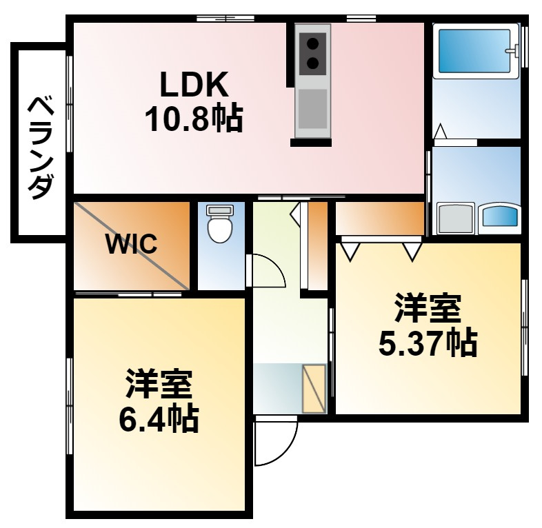 プリムローズ弐番館の間取り