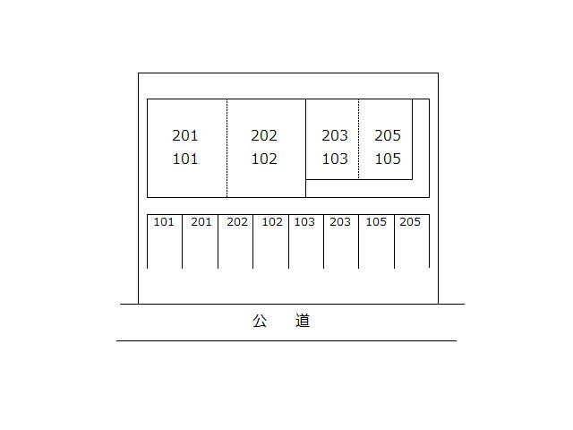 浜尾ハイツの区画図|配置図