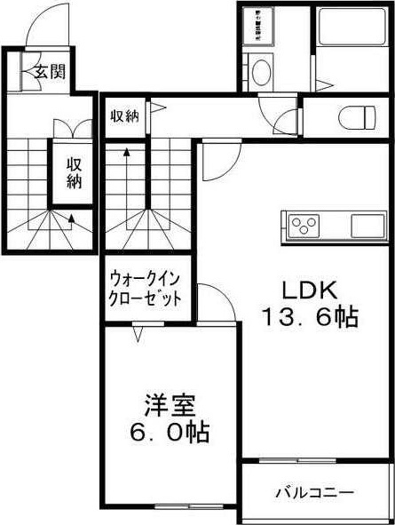 Ｓ＆ＤプレミアＡ棟　　刈谷市近郊の賃貸ならクラスホーム刈谷店の間取り|左右反転タイプ
