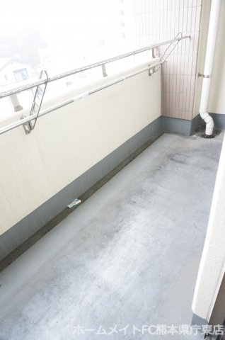 熊本市中央区大江６丁目の賃貸マンションのバルコニー