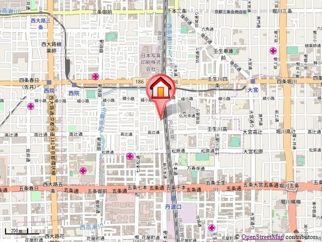 シャトレ壬生の地図