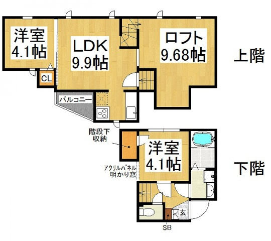 【間取り】 | CB博多カルネⅡ