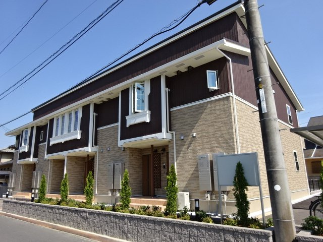 倉敷市上東のアパートの外観