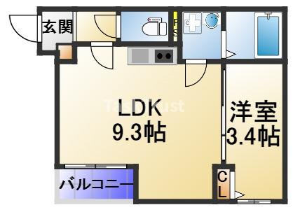 【間取り】 | ヴェルジュ福町グランスイート