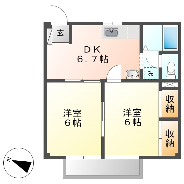 くらしきグリーンハイツの間取り