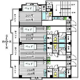 【間取り】 | モンテメール垂水 | ３０４号室